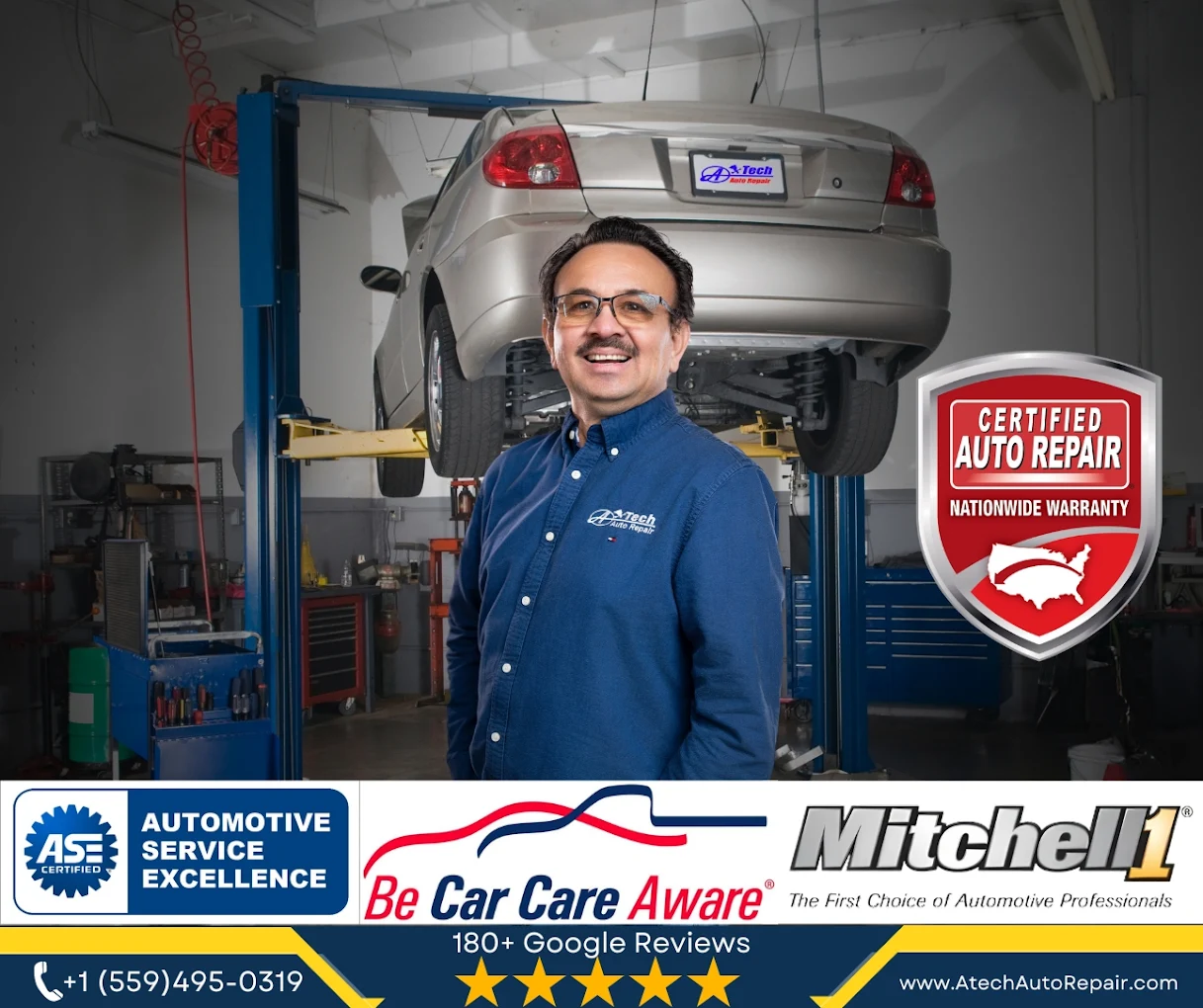 A-tech Auto Repair logo